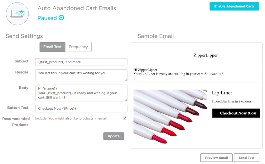 SmartrMail Abandoned Cart Emails