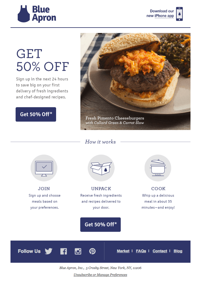 blue apron black friday deals