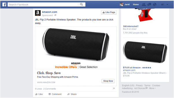 Facebook Amazon Dynamic product ads