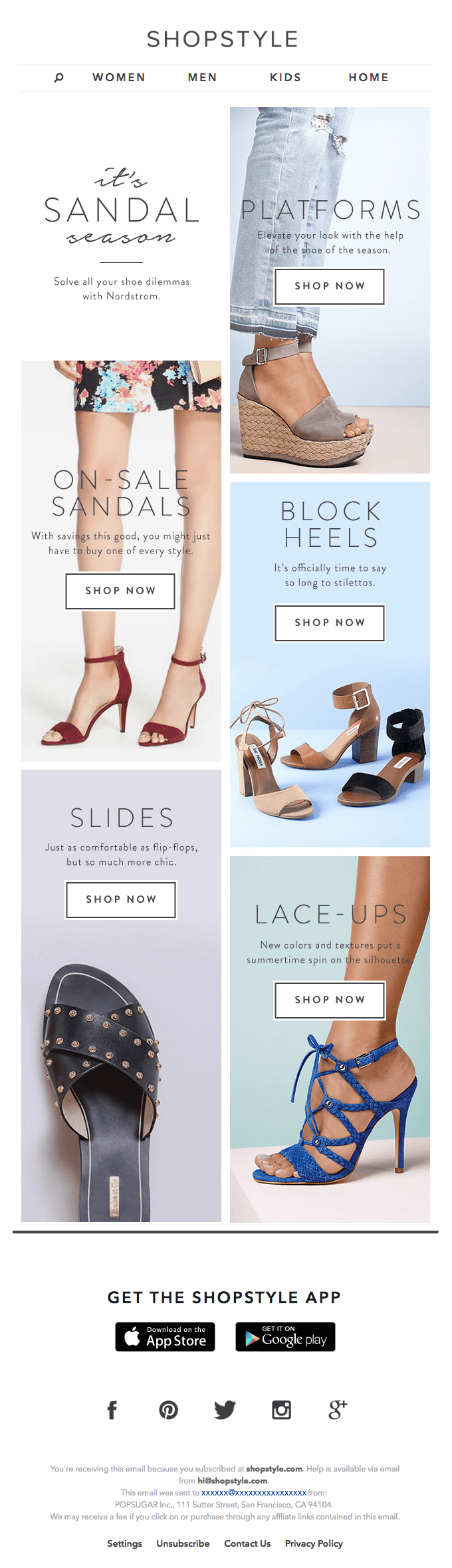 ShopStyle Segmented Emails