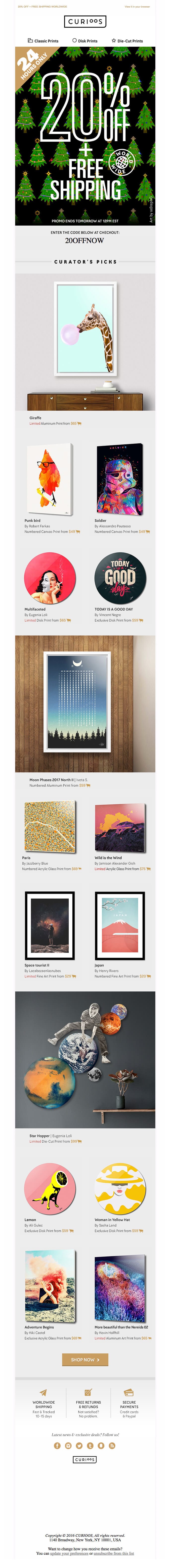 Curioos email example