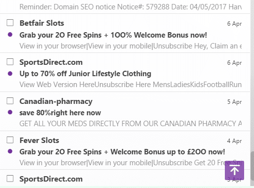 Email Spam Folder