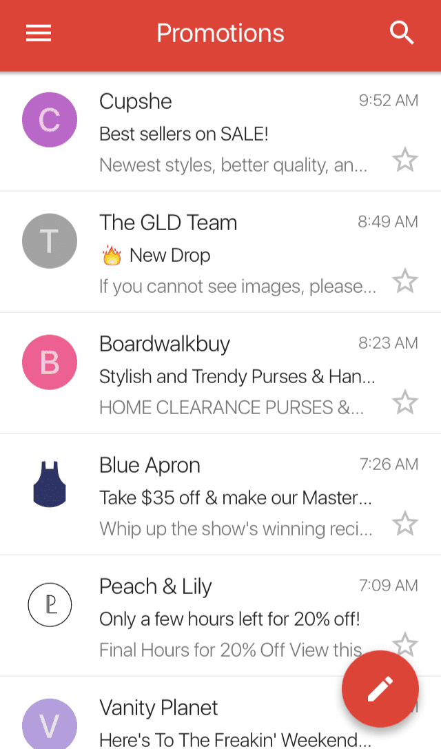 gmail mobile app email subject lines cut off