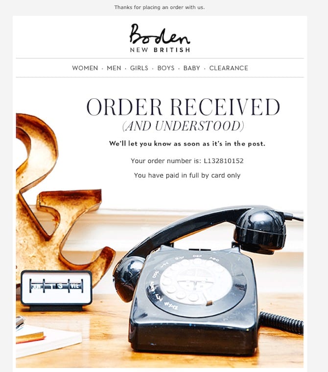 5 Stunning Order Confirmation Email Examples For You To Steal Today