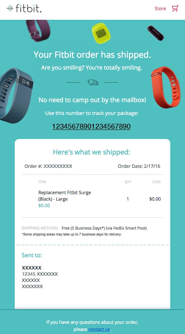 fitbit order tracking