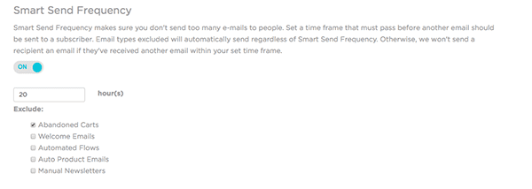 Smart Send Frequency