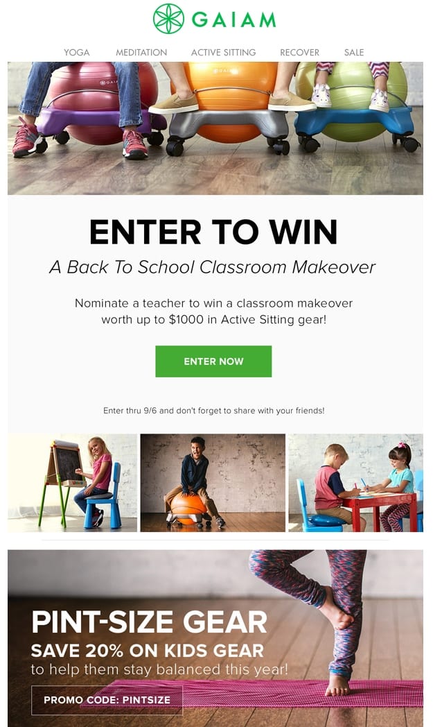 back to school competition email