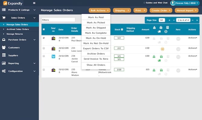 expandly multichannel management for your online store