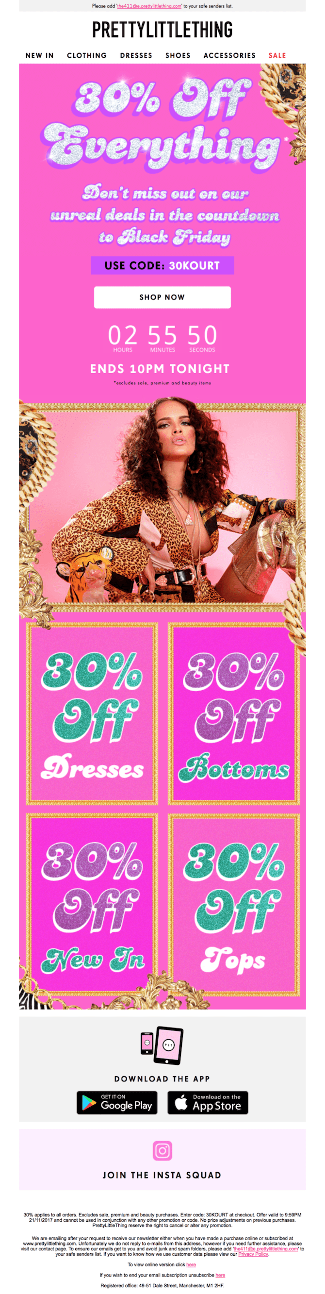 colorful black friday email