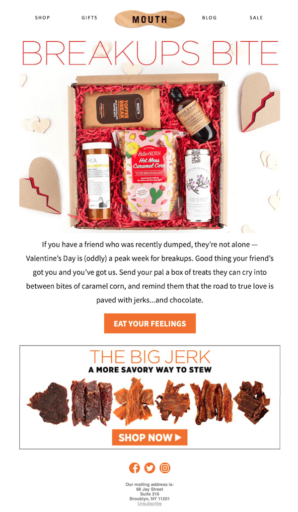 creative valentine's day email 