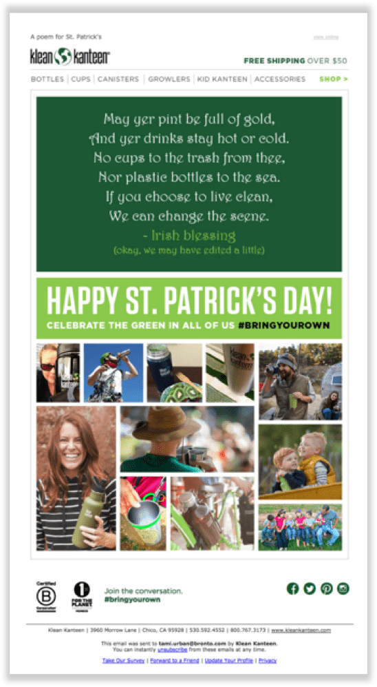 St. Patrick's Day Email Templates