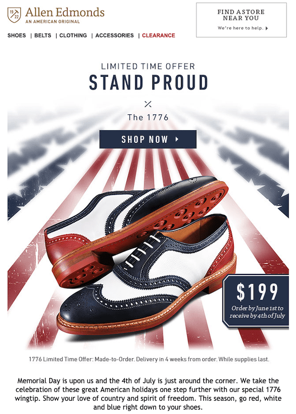 Fourth of store july shoe sales