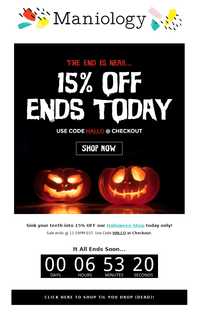 Halloween Horror VR Games Sale Email Template