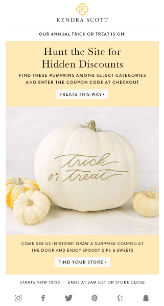 Kendra scott deals halloween codes