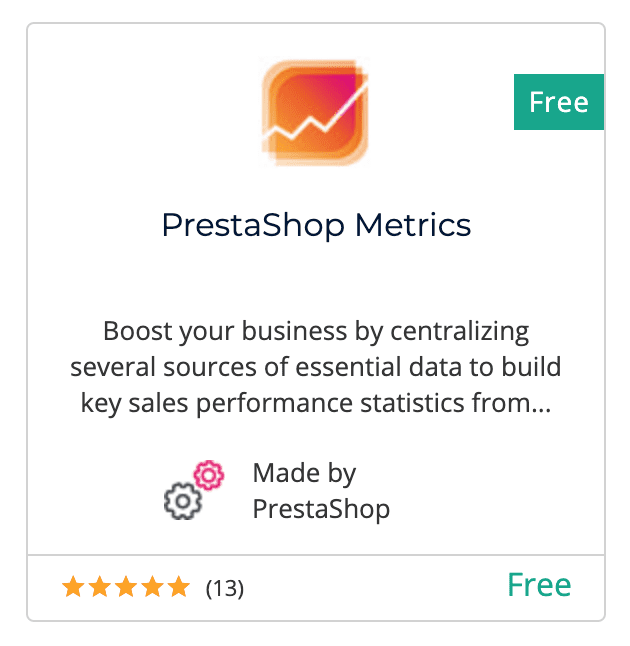 prestashop metrics app