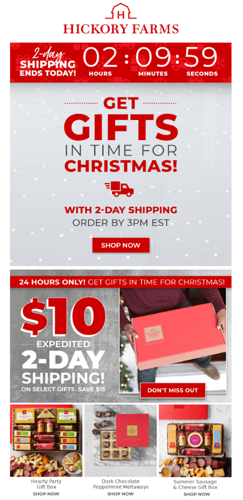 christmas day shipping reminder