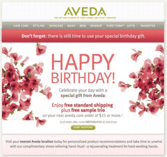 example of a birthday reminder email