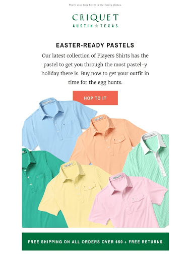 happy easter email