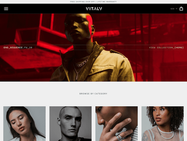 vitaly shopify jewelry store