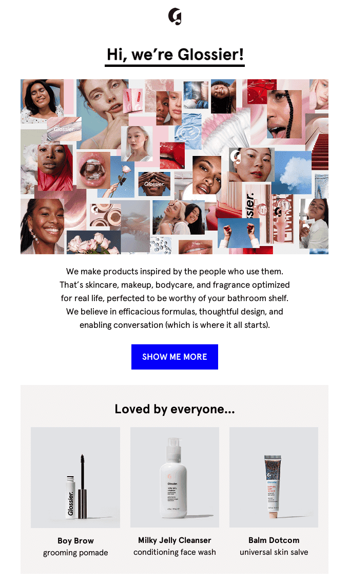 Product personalization email