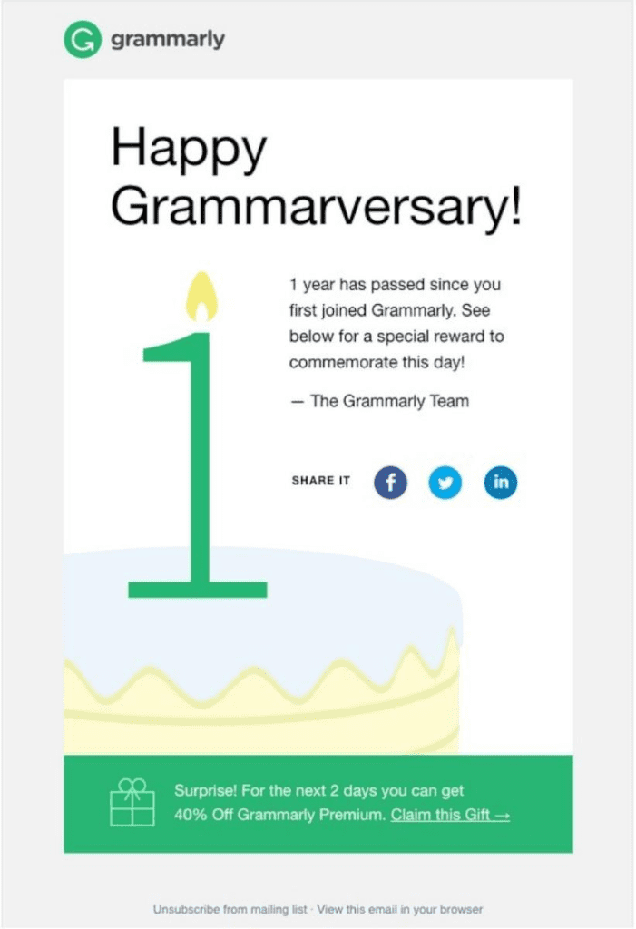 Grammarly Email Example