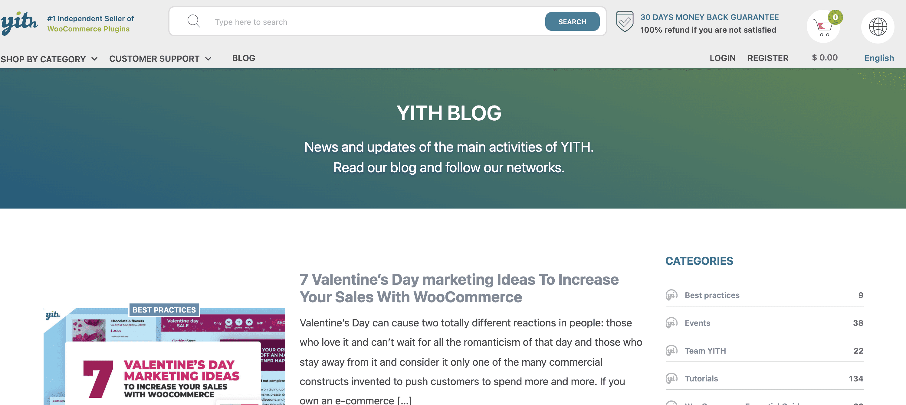 yith woocommerce blog