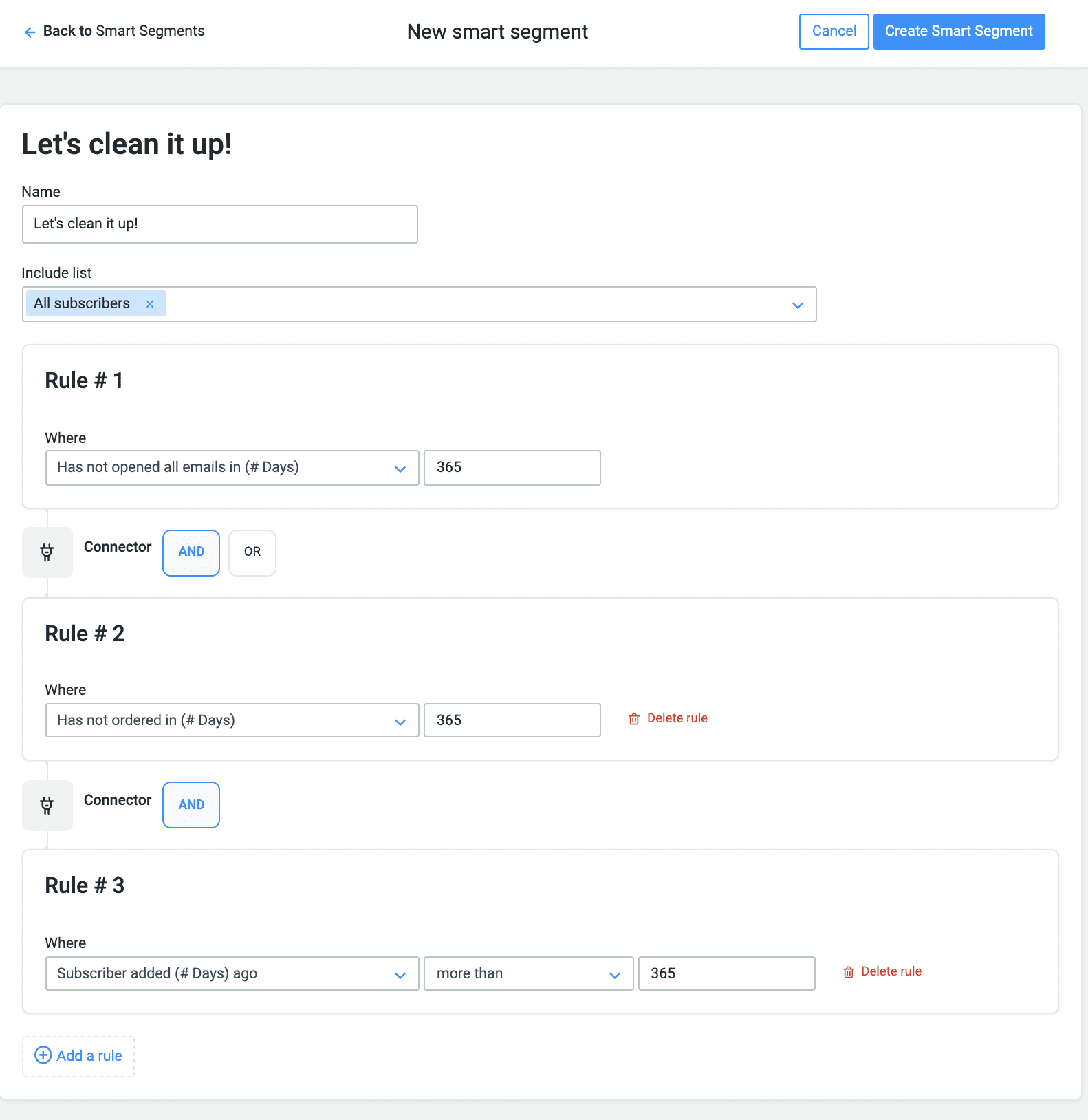 How to clean up a subscribers list